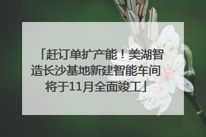 赶订单扩产能！美湖智造长沙基地新建智能车间将于11月全面竣工