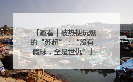趣看｜被热梗玩爆的“苏超”：“没有假球，全是世仇”