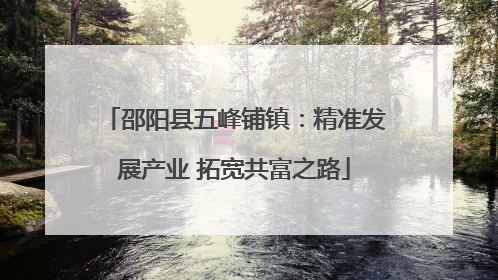 邵阳县五峰铺镇：精准发展产业 拓宽共富之路