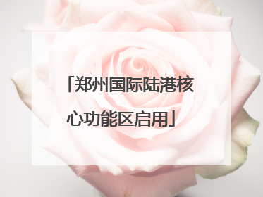郑州国际陆港核心功能区启用