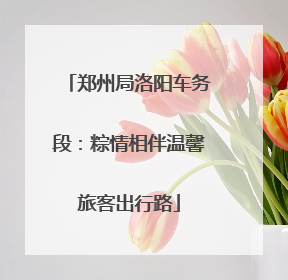 郑州局洛阳车务段：粽情相伴温馨旅客出行路