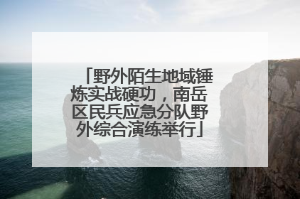 野外陌生地域锤炼实战硬功，南岳区民兵应急分队野外综合演练举行