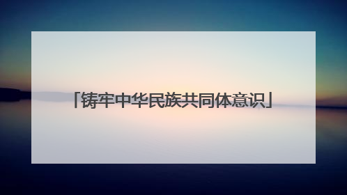 铸牢中华民族共同体意识