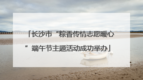 长沙市“粽香传情志愿暖心”端午节主题活动成功举办