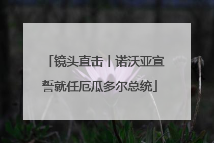 镜头直击丨诺沃亚宣誓就任厄瓜多尔总统