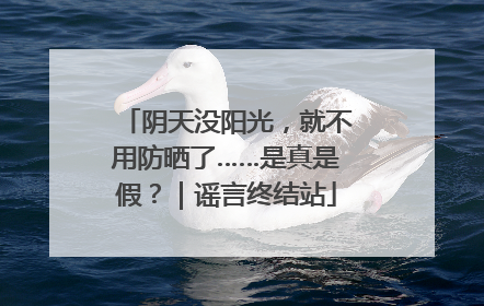 阴天没阳光，就不用防晒了……是真是假？｜谣言终结站