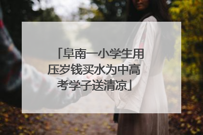 阜南一小学生用压岁钱买水为中高考学子送清凉
