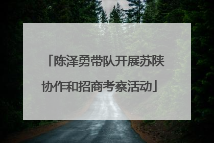 陈泽勇带队开展苏陕协作和招商考察活动