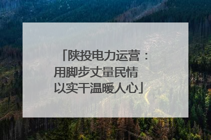 陕投电力运营：用脚步丈量民情 以实干温暖人心