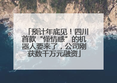 预计年底见！四川首款“懂情感”的机器人要来了，公司刚获数千万元融资