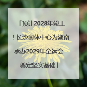 预计2028年竣工！长沙奥体中心为湖南承办2029年全运会奠定坚实基础