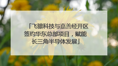 飞骧科技与嘉善经开区签约华东总部项目，赋能长三角半导体发展