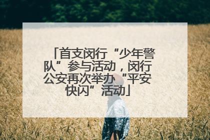 首支闵行“少年警队”参与活动，闵行公安再次举办“平安快闪”活动