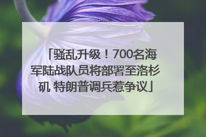 骚乱升级！700名海军陆战队员将部署至洛杉矶 特朗普调兵惹争议