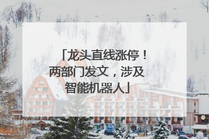 龙头直线涨停！两部门发文，涉及智能机器人