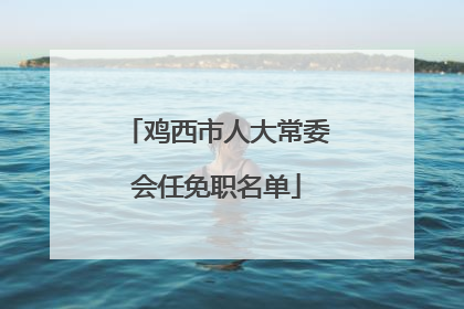 鸡西市人大常委会任免职名单