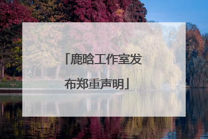 鹿晗工作室发布郑重声明