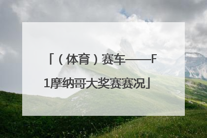 （体育）赛车——F1摩纳哥大奖赛赛况