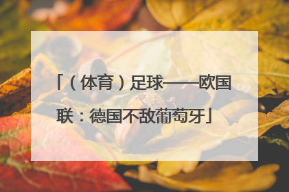 （体育）足球——欧国联：德国不敌葡萄牙