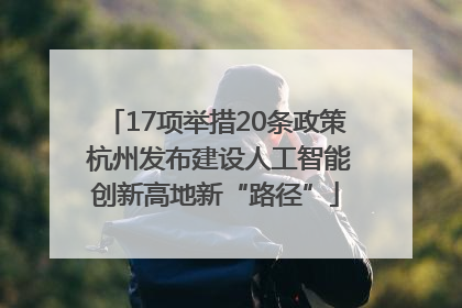 17项举措20条政策 杭州发布建设人工智能创新高地新“路径”