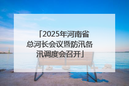2025年河南省总河长会议暨防汛备汛调度会召开