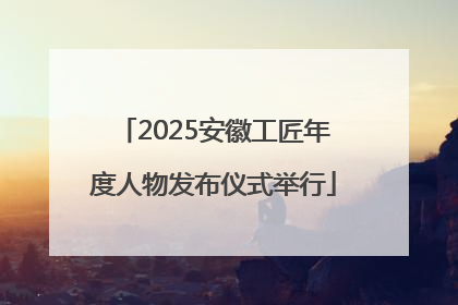 2025安徽工匠年度人物发布仪式举行