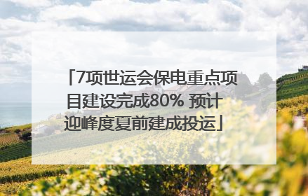 7项世运会保电重点项目建设完成80% 预计迎峰度夏前建成投运