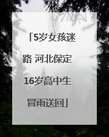5岁女孩迷路 河北保定16岁高中生冒雨送回
