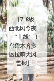 7-8级西北风今夜“上线”！乌鲁木齐多区拉响大风警报