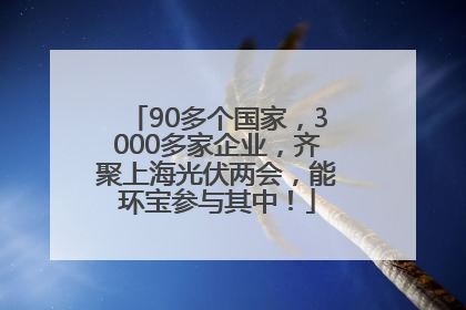 90多个国家，3000多家企业，齐聚上海光伏两会，能环宝参与其中！