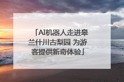 AI机器人走进皋兰什川古梨园 为游客提供新奇体验