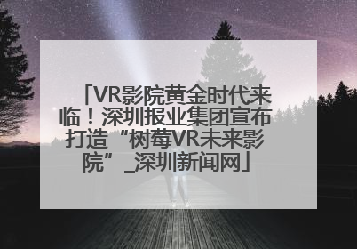 VR影院黄金时代来临！深圳报业集团宣布打造“树莓VR未来影院”_深圳新闻网